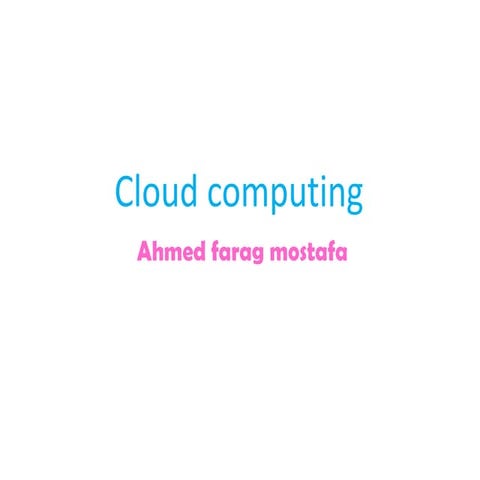 Cloud computing 
