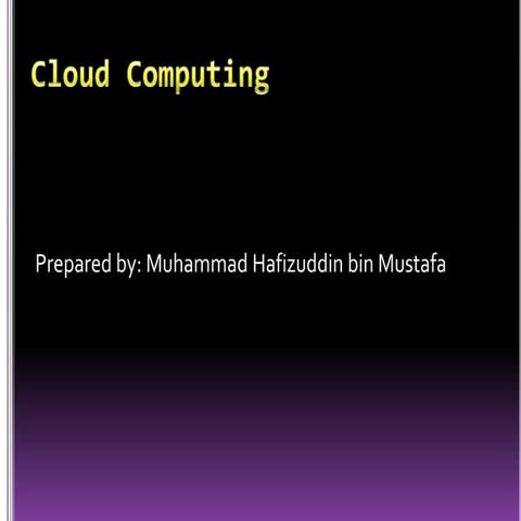 Cloud computing