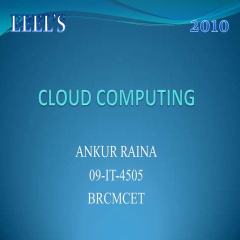 Cloud computing | PPT