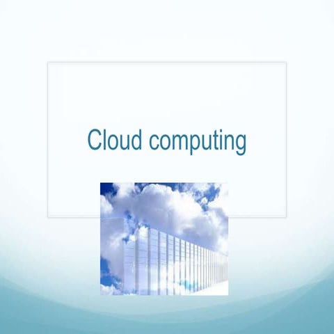 Cloud computing