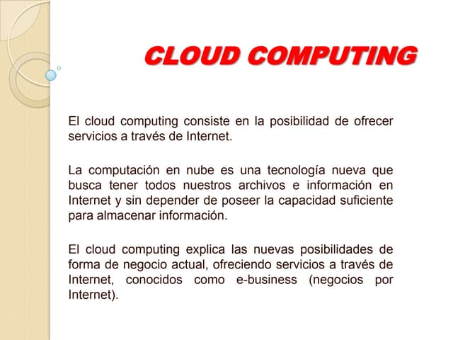 Cloud computing