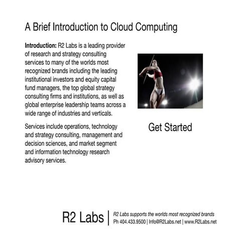 A Brief Introducton to Cloud Computing