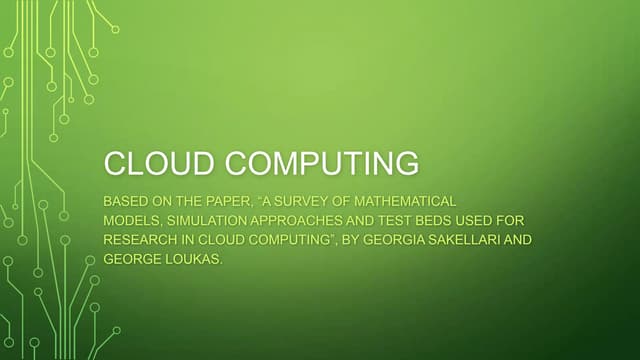 Research in Cloud Computing