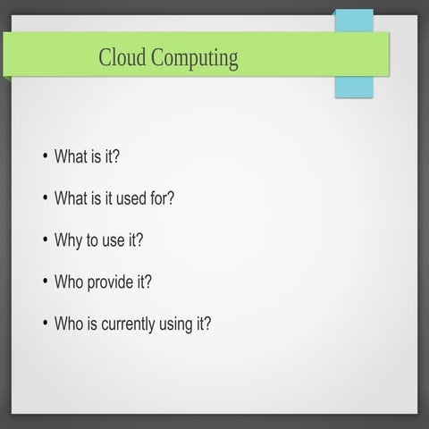 Cloud computing