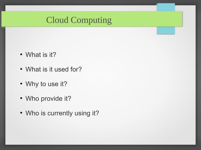 Cloud computing