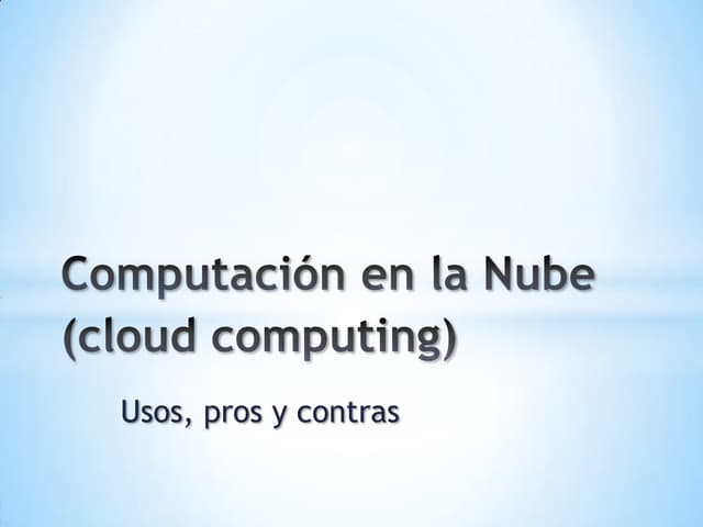 Cloud computing