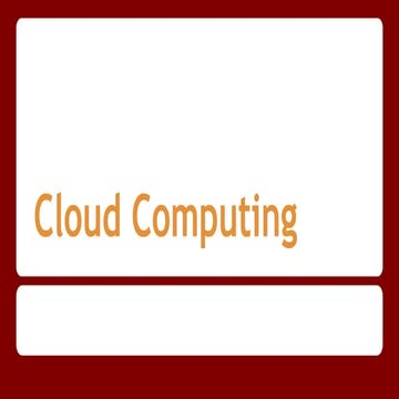 Cloud computing