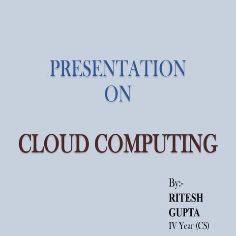 Cloud computing | PPT
