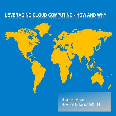 Leveraging Cloud Computing - How and Why?