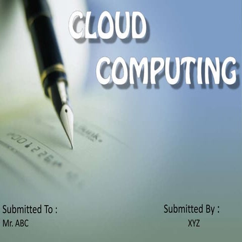 Cloud computing