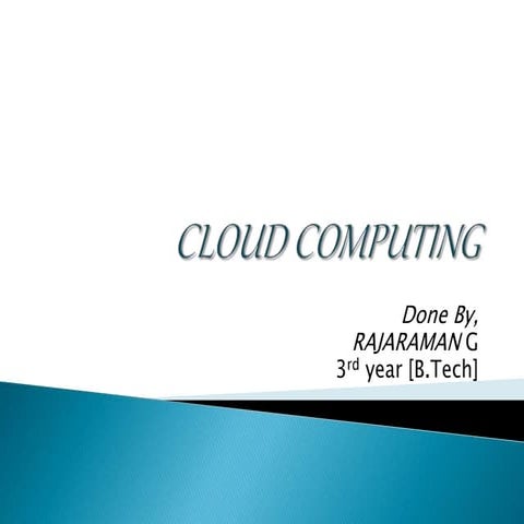 A Breif On Cloud computing