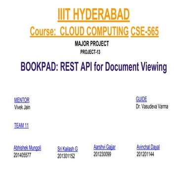 BOOKPAD: REST API for Document Viewing