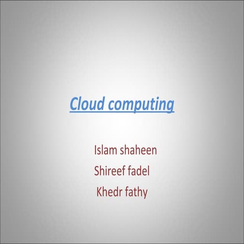 Cloud computing