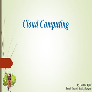 Introduction to Cloud computing