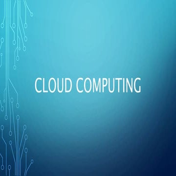 Cloud computing