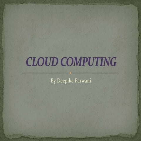Cloud computing