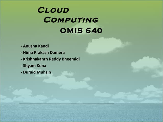 Cloud computing 2