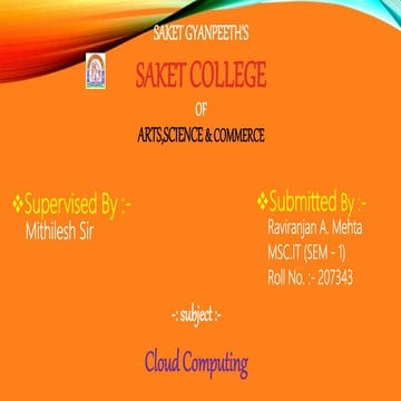 Cloud Computing Architecture and Components | PDF
