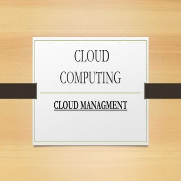 Cloud computing