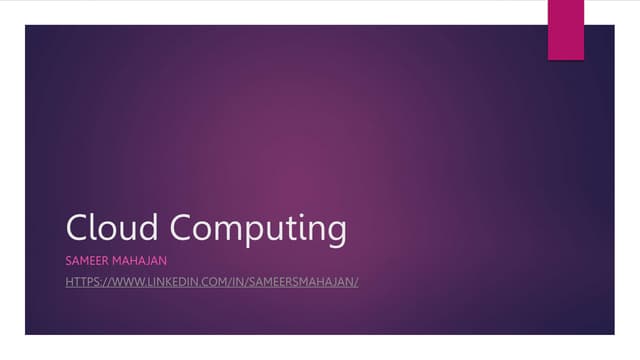 Cloud Computing