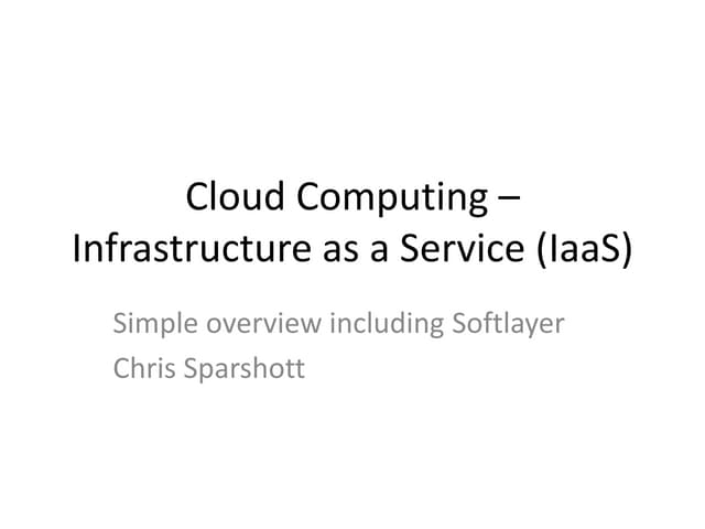 Cloud Computing IaaS