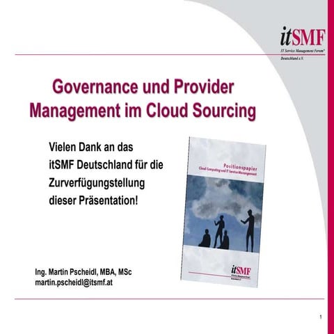 Governance und Provider Management im Cloud Sourcing