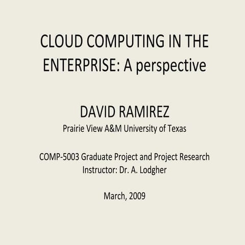 Cloud Computing in the Enterprise