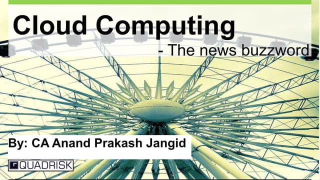 Cloud Computing - The new buzz word