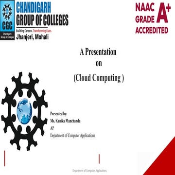 Cloud computing 10 lecture class notes, full lecture notes