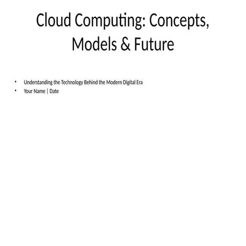 Comprehensive Guide to Cloud Computing Essentials and Modern ...