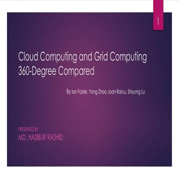 Cloud computing and grid computing 360 degree compared