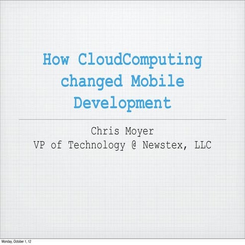Cloud computing and mobile   rit