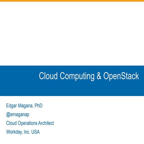 Cloud computing and OpenStack