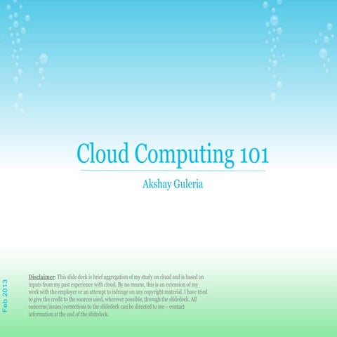 Cloud computing basics