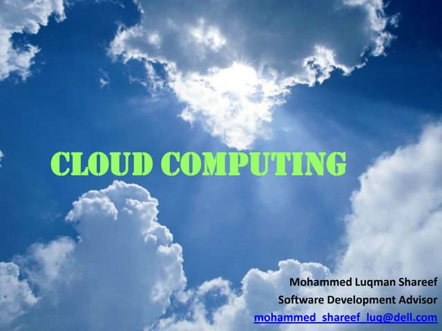Cloud computing by Luqman