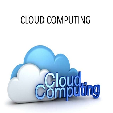 Cloud computing by G.SASHIDHAR