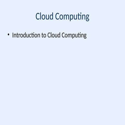 Cloud Computing unit wise preparation so | PPTX