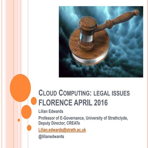 Cloud computing : legal , privacy and contract issues