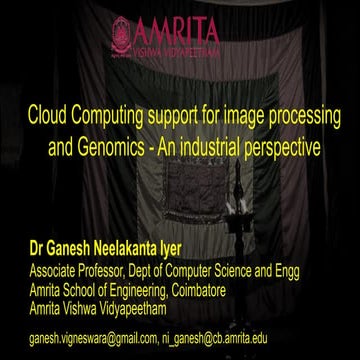 Cloud computing for image processing and bio informatics