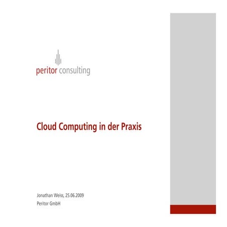 Cloud Computing In Der Praxis