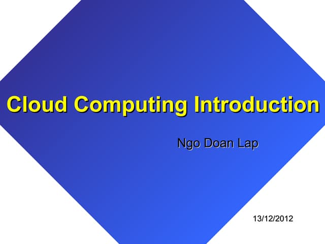 Cloud computing introduction