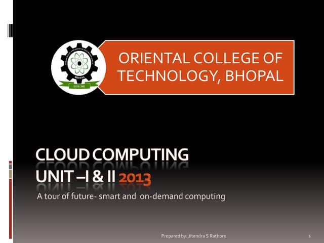 Cloud computing (IT-703) UNIT 1 & 2