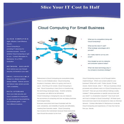 Cloud Computing For Small Businesses