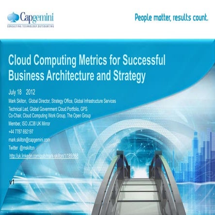 Cloud computing metrics for successful business architecture and strategy cap...