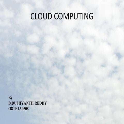 Cloud computing 