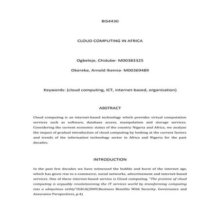 Cloud computing nigeria