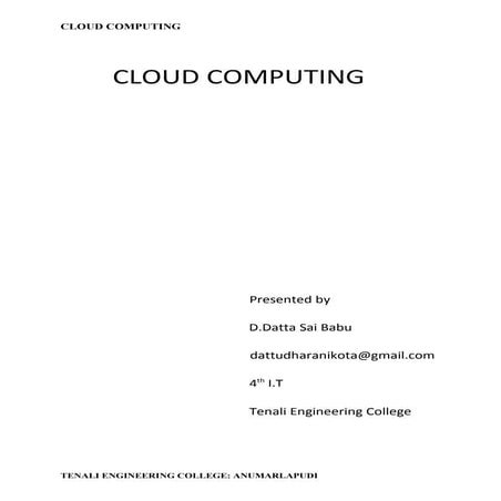 Cloud Computing