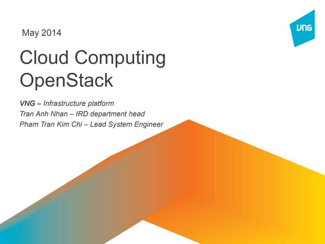 VNG/IRD - Cloud computing & Openstack discussion 3/5/2014