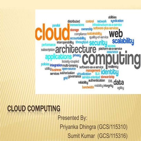Cloud computing ppt | PPT