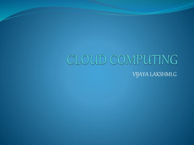 Cloud computing